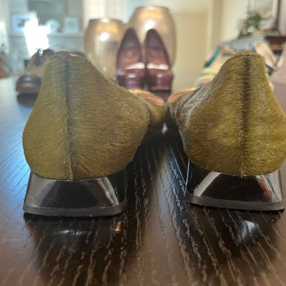 Tory Burch Green and Black Flats - Picture 4 of 7